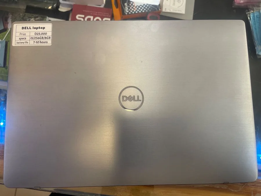 Dell Laptop. Specs I5/256GB/8GBBattery Life 7-10 Hours available from i-Store Gambia