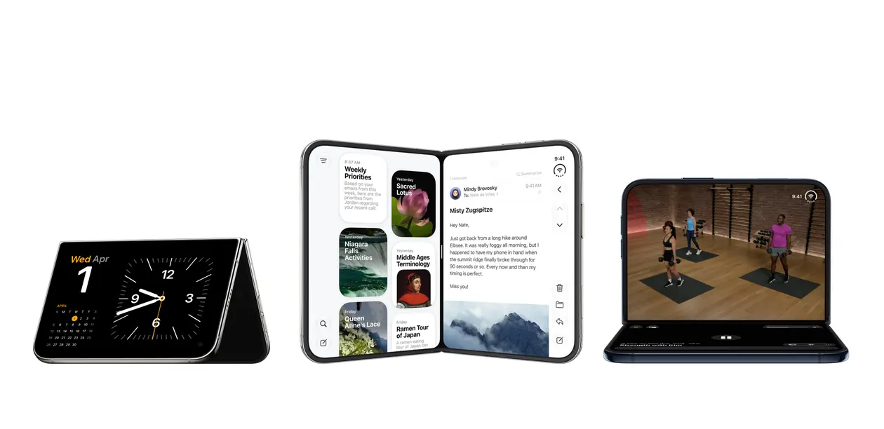 iPhone Duo in flexible viewing positions